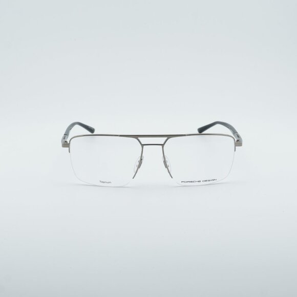 Porsche Design P8398 B Eyeglasses Palladium Silver 58mm Rectangle Frame - Picture 5 of 11